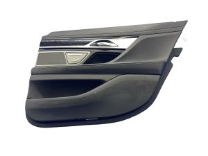 2016-2022 BMW 740i Black Door Interior Trim Panel - Rear, Right (Passenger) (Used OEM)