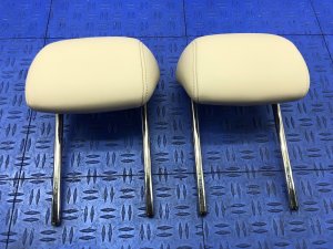 2020-2025 Cadillac CT4 Beige Seat Leather Headrest Set - Rear, Right (Passenger) (Used OEM)