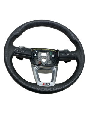 2020-2021 Audi Q7 Black Heated Steering Wheel with Paddle Shifters (Used OEM)