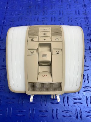 2012-2018 Mercedes-Benz CLS550 Beige Overhead Roof Console with Reading Dome Light and Map Lamp - Front (Used OEM)
