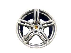 2017-2023 Porsche Panamera Silver 20x11.5 5-Slotted Spoke Alloy Rear Wheel (Used OEM)
