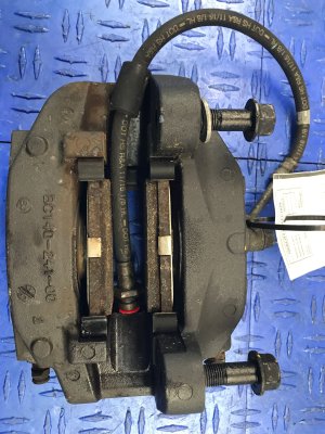 2017-2019 Genesis G90 Disc Brake Caliper with Bracket - Rear, Left (Driver) (Used OEM)