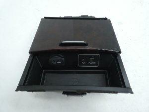 2015 Kia K900 Rear Console Storage Compartment with 12V Power and USB AUX Outlet - Front (Used OEM)
