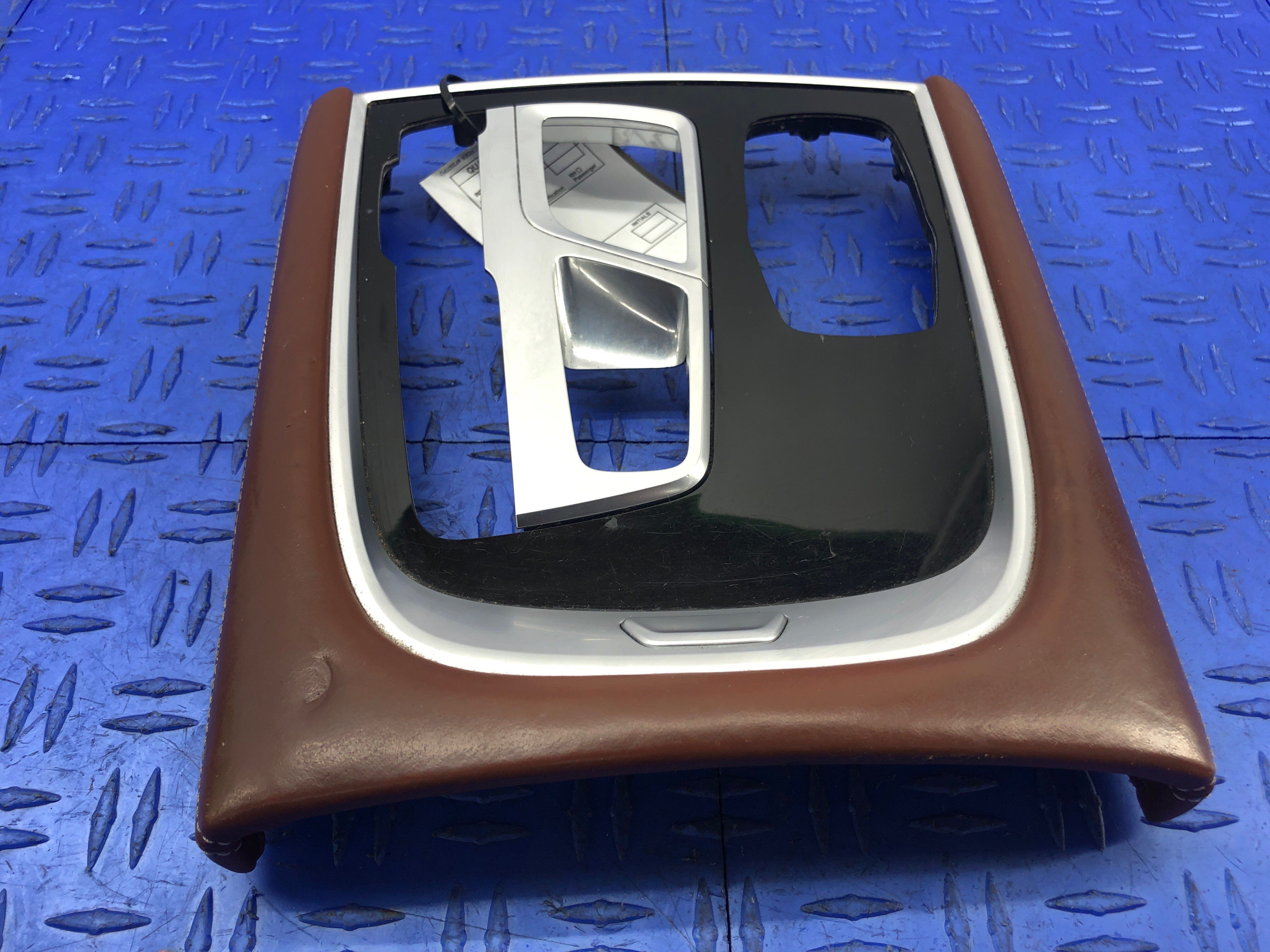 2016-2022 BMW 740i Brown Center Console Shifter Trim Bezel Panel (Used OEM)