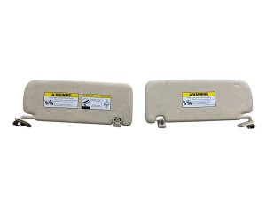 2021-2025 Genesis GV80 Beige Suede Sun Visor with Panoramic Sunroof - Front, Left (Driver) (Used OEM)