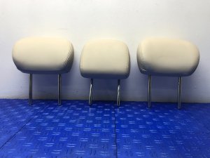2017-2020 Genesis G80 Tan Seat Headrest 3-Piece Set - Rear, Left (Driver) (Used OEM)
