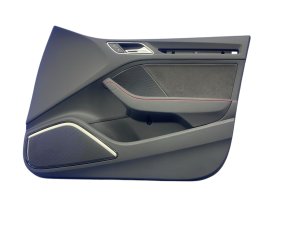 2017-2020 Audi RS3 Black Door Interior Trim Panel - Front, Right (Passenger) (Used OEM)
