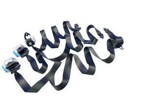 2020-2025 BMW M8 Black Set of 3 Seat Belt Assembly - Rear, Right (Passenger) (Used OEM)