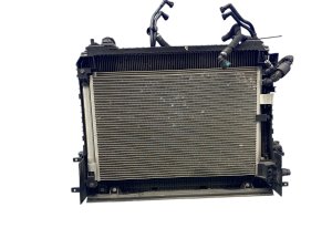 2016-2019 Jaguar XF White Radiator Condenser Intercooler Cooling Fan Assembly - Front (Used OEM)