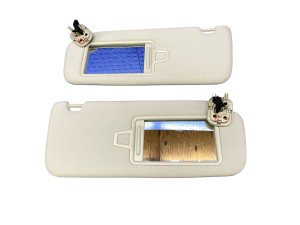 2022-2025 Genesis GV70 Beige Panoramic Roof Sun Visor Set - Front, Right (Passenger) (Used OEM)