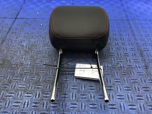 2017-2020 Mercedes-Benz E500 Black Seat Leather Headrest with Red Stitching - Front, Right (Passenger) (Used OEM)