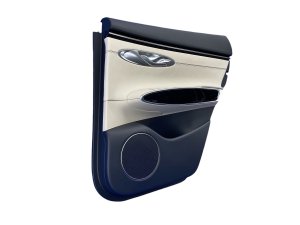 2022-2025 Genesis GV70 Beige Door Interior Trim Panel with Aluminum Trim - Rear, Right (Passenger) (Used OEM)