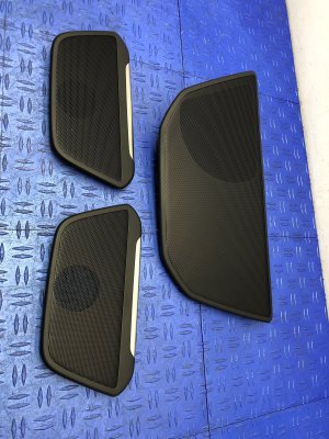 2020-2022 Genesis G90 Package Tray Speaker Cover Set - Rear (Used OEM)