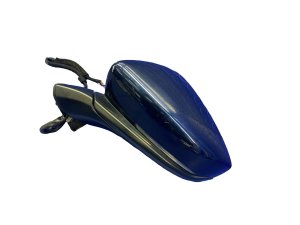 2020-2025 Mazda CX-30 Blue Manual Folding Door/Side View Mirror with Memory and Signal Lamp - Front, Left (Driver) (Used OEM)