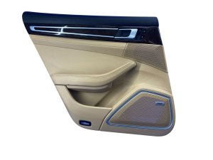 2017-2023 Porsche Panamera Beige Door Interior Trim Panel - Rear, Left (Driver) (Used OEM)
