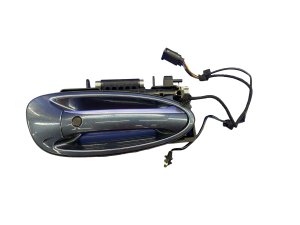 2010-2016 Porsche Panamera Blue Keyless Entry Exterior Door Handle with Aluminum Trim - Rear, Right (Passenger) (Used OEM)