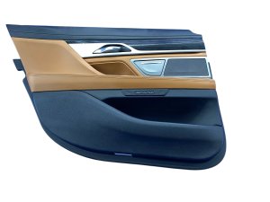 2016-2022 BMW 740i Brown Door Interior Trim Panel - Rear, Left (Driver) (Used OEM)