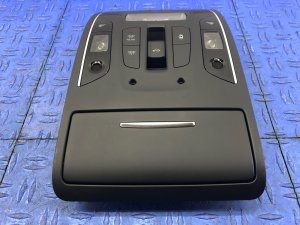2012-2018 Audi A6 Black Overhead Roof Center Console with Dome Light - Front (Used OEM)