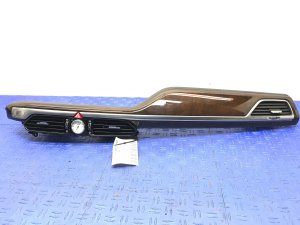 2017-2019 Genesis G90 Center Dashboard Air Vent Grill with Analog Clock and Wood Grain Trim - Front (Used OEM)