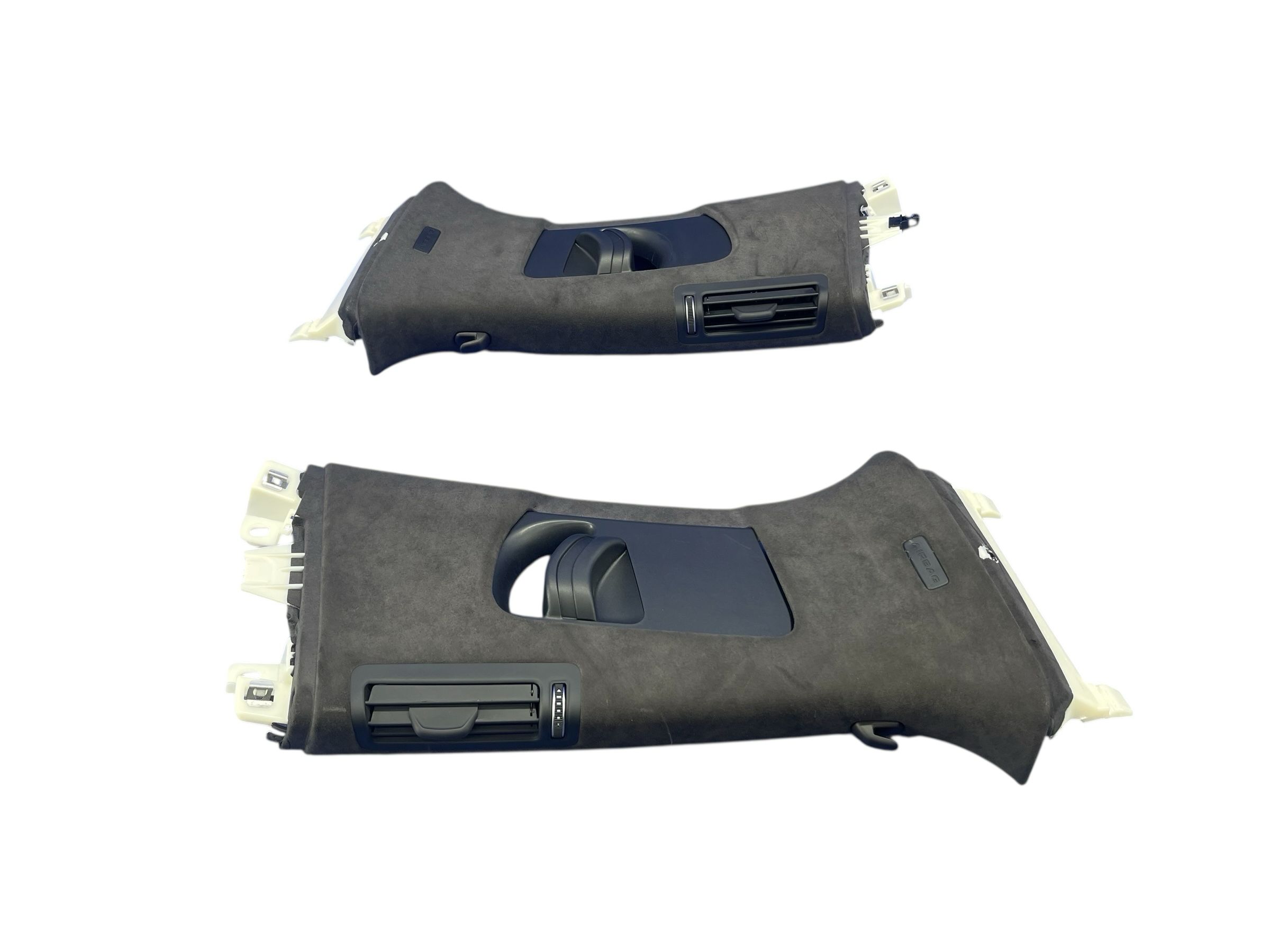 2019-2025 Audi A8 Black Upper B-Pillar Trim Cover Panels with Vents (Used OEM)