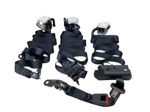 2022-2025 Ford F-150 Lightning Black Seat Belt Assembly Set - Rear, Left (Driver) (Used OEM)