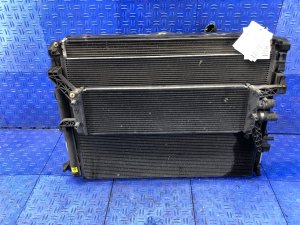 2014-2017 Maserati Quattroporte Main and Auxiliary Radiator Condenser Cooling Fan Assembly (Used OEM)