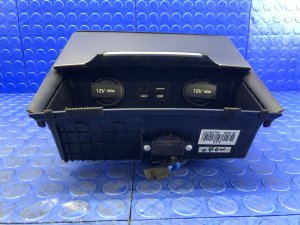 2017 Genesis G80 Gray Center Console Storage Tray with USB and Auxiliary Ports (Used OEM)