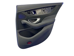2019-2021 Mercedes-Benz AMG GT 53 Black Door Interior Trim Panel Leather and Suede - Rear, Right (Passenger) (Used OEM)