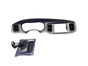 2015-2023 Dodge Charger Dash Speedometer Radio Cluster and Gear Shifter Trim Cover Panel Set - Front (Used OEM)