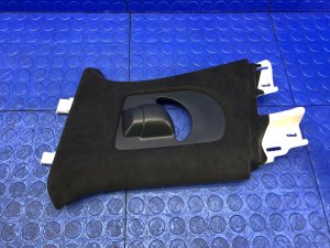 2022-2024 Lucid Air Brown Front Upper Seat Belt Trim Panel Cover (Used OEM)