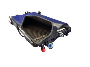 2017-2025 Porsche 718 Boxster Radiator and Cooling Fan Assembly - Rear, Right (Passenger) (Used OEM)