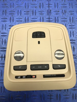2014 Cadillac CTS Overhead Console Panel with Dome Light and HomeLink - Front (Used OEM)