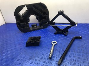 2009-2015 Jaguar XF Emergency Spare Tire Jack and Tool Kit with Foam Insert (Used OEM)
