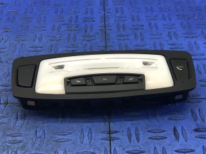 2012-2019 BMW 328i Overhead Console Reading Light Assembly with SOS Switch - Front (Used OEM)