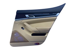 2010-2016 Porsche Panamera Black Door Interior Trim Panel - Rear, Right (Passenger) (Used OEM)