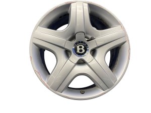 2003-2010 Bentley Continental Silver 19x9 5-Spoke Silver Alloy Wheel (Used OEM)