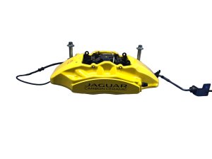 2013-2014 Jaguar XK Yellow Carbon Ceramic Disc Brake Caliper with Parking Brake - Rear, Left (Driver) (Used OEM)