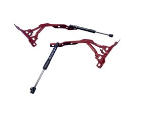 2022-2025 Genesis GV70 Hood Hinge Support Bracket with Lift Support Shocks - Front, Right (Passenger) (Used OEM)