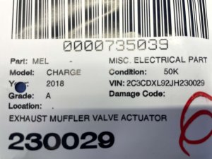 2015-2023 Dodge Charger Exhaust Muffler Valve Actuator Set (Used OEM)