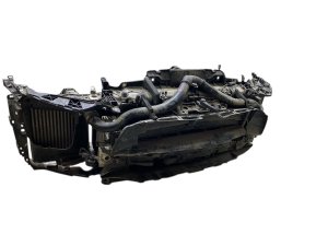 2015-2018 Porsche Macan Radiator Condenser Cooling Fan Air Shutter Core Support and Impact Bar Assembly (Used OEM)