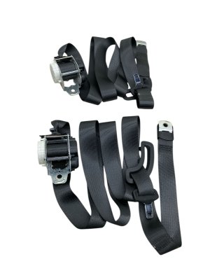 2021-2025 GMC Yukon XL Black Second Row Seat Belt Assembly Set - Rear, Left (Driver) (Used OEM)