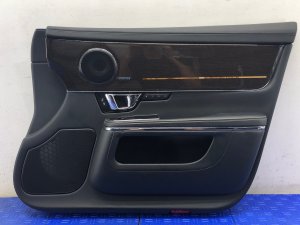 2010-2019 Jaguar XJ Black Door Interior Trim Panel - Front, Right (Passenger) (Used OEM)