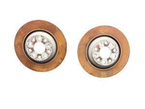 2009-2016 Volkswagen CC Aftermarket ECS Tuning 2-Piece Floating Slotted Brake Rotor Set - Rear (Used OEM)