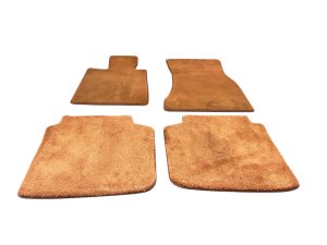 2016-2022 BMW 740i Brown Front and Rear Carpet Floor Mat Set (Used OEM)
