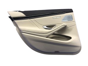 2014-2020 Mercedes-Benz S320 Beige Door Interior Trim Panel with 3D Audio and Sunshade - Rear, Left (Driver) (Used OEM)