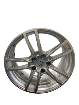 2019-2025 Porsche Cayenne Silver 20x9 5 Double-Spoke Bright Hyper Painted Alloy Wheel - Front (Used OEM)