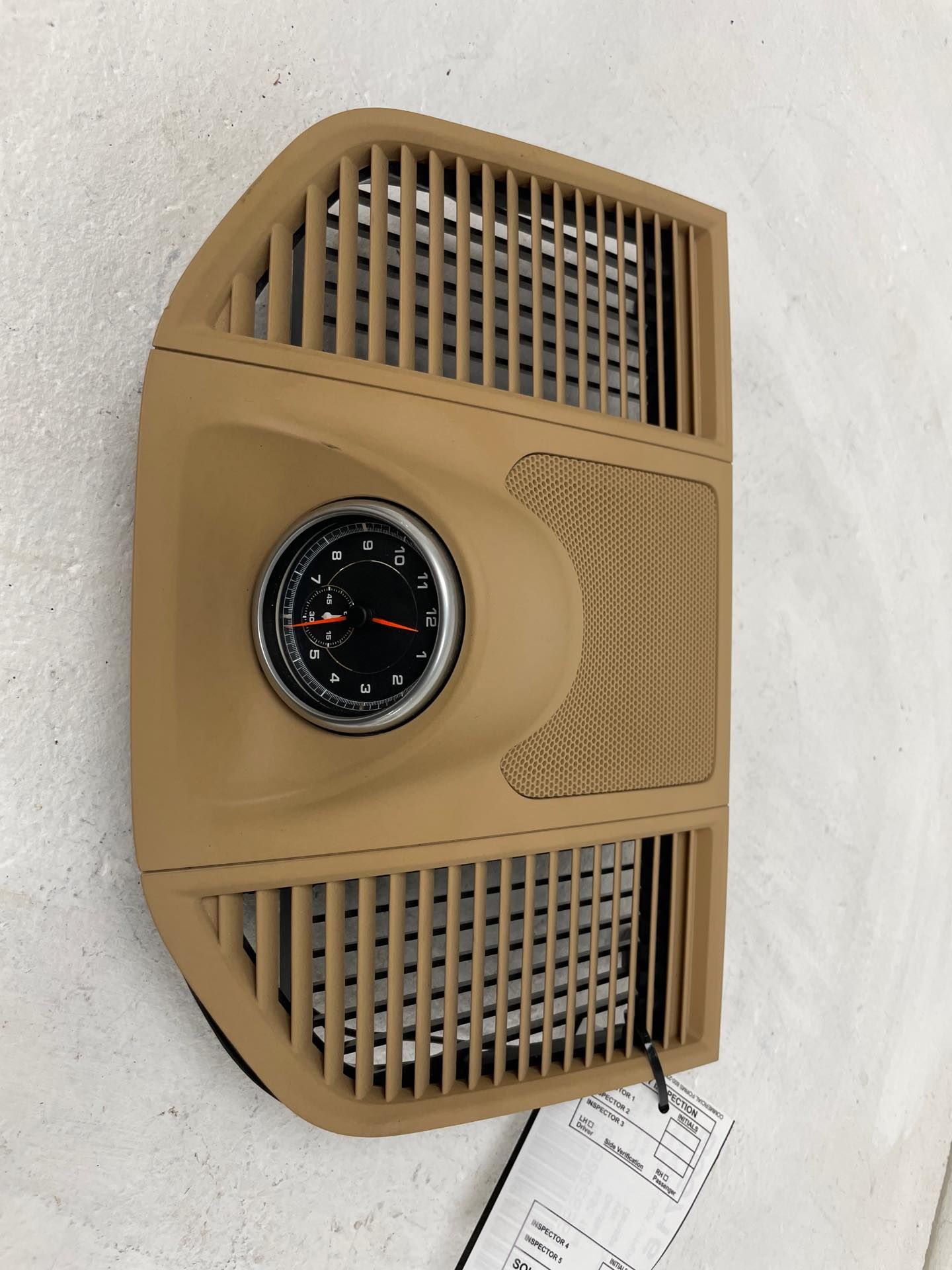 2015-2018 Porsche Macan Beige Upper Dash Center Trim Panel with Analog Clock (Used OEM)