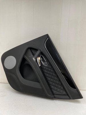 2016-2020 Bentley Bentayga Black Door Interior Trim Panel - Rear, Right (Passenger) (Used OEM)