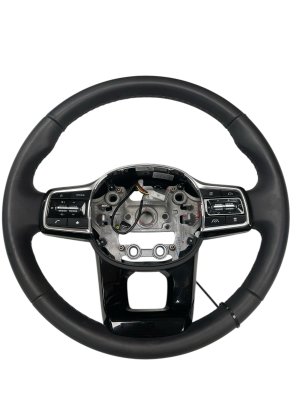 2022-2025 Kia Carnival Black Leather Steering Wheel with Control Switches - Front (Used OEM)