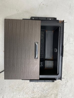 2022-2024 Ford Expedition Brown Console Storage Tray with Wireless Charger - Front (Used OEM)